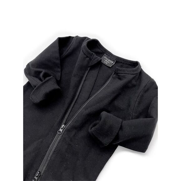 NWT Little Bipsy Unisex 2-WAY ZIP ROMPER - BLACK 18-24M - Picture 5 of 5